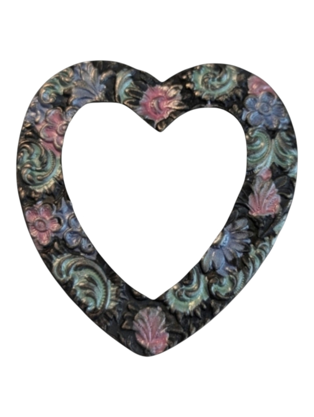 Vintage Cookie Lee Regency Coquette Floral Heart Brooch